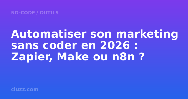 Automatiser son marketing sans coder : Zapier, Make ou n8n en 2026 ?
