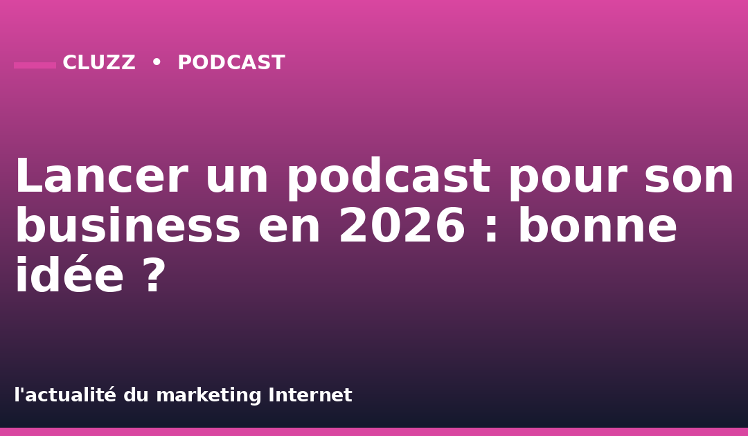 Lancer un podcast pour son business en 2026 : bonne idée ?