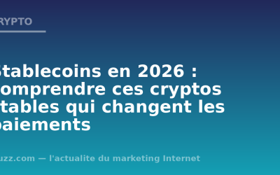 Stablecoins en 2026 : comprendre ces cryptos stables qui changent les paiements