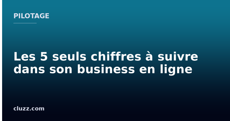 Les 5 seuls chiffres à suivre dans son business en ligne