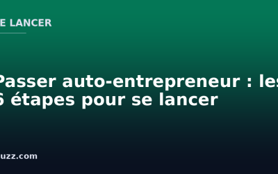 Passer auto-entrepreneur : les 6 étapes pour se lancer