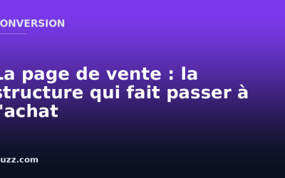 La page de vente : la structure qui fait passer à l’achat