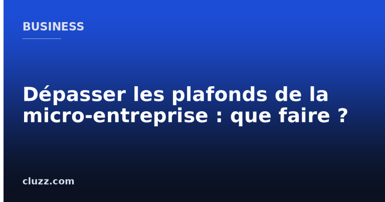 Dépasser les plafonds de la micro-entreprise : que faire ?
