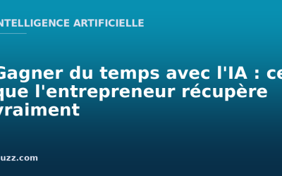 Gagner du temps avec l&rsquo;IA : ce que l&rsquo;entrepreneur récupère vraiment